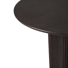 Roller Max Dining Table - Varnished Mahogany - Dark Brown - Round