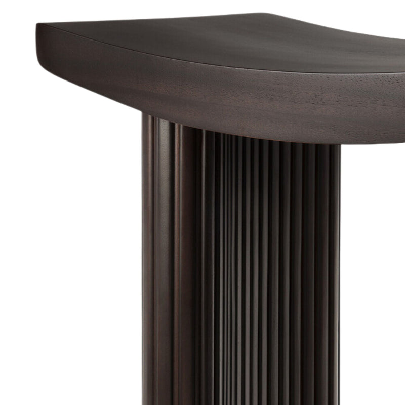 Roller Max Stool - Varnished Mahogany - Dark Brown