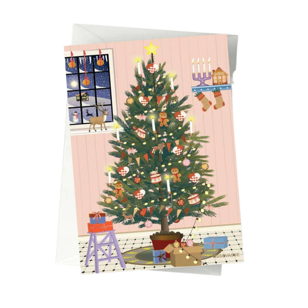 Glowing Christmas Tree - Greeting Card