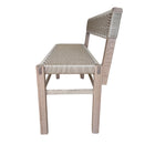 Lagom Bench with Backrest- Oak and Danish Cord