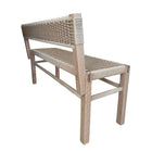 Lagom Bench with Backrest- Oak and Danish Cord