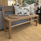 Lagom Bench with Backrest- Oak and Danish Cord