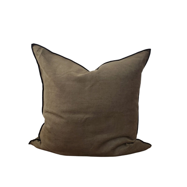 Soft Washed Chenille Pillow - 26x26" - Kaki
