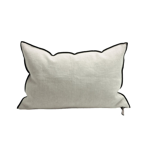 Stone Washed Linen Pillow - 12x20" - Pearl