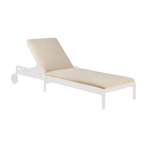 Jack Outdoor Adjustable Lounger Thin Cushion - Natural Fabric