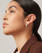 Tome Hoops - Silver -Medium - Jenny Bird