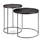 Round Tray Side Table Set