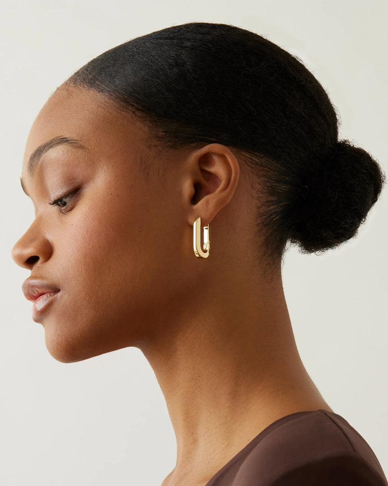 U-Link Earrings Gold - Jenny Bird