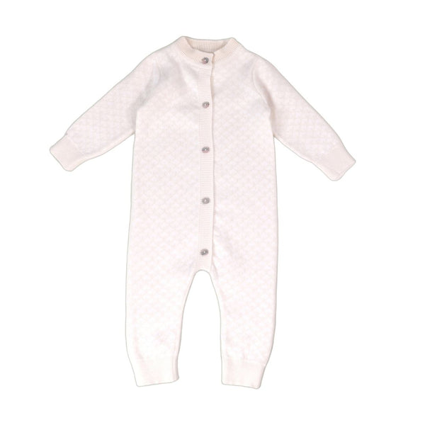 Lux Jacquard Knit Baby jumpsuit + hat +bootie 3pc