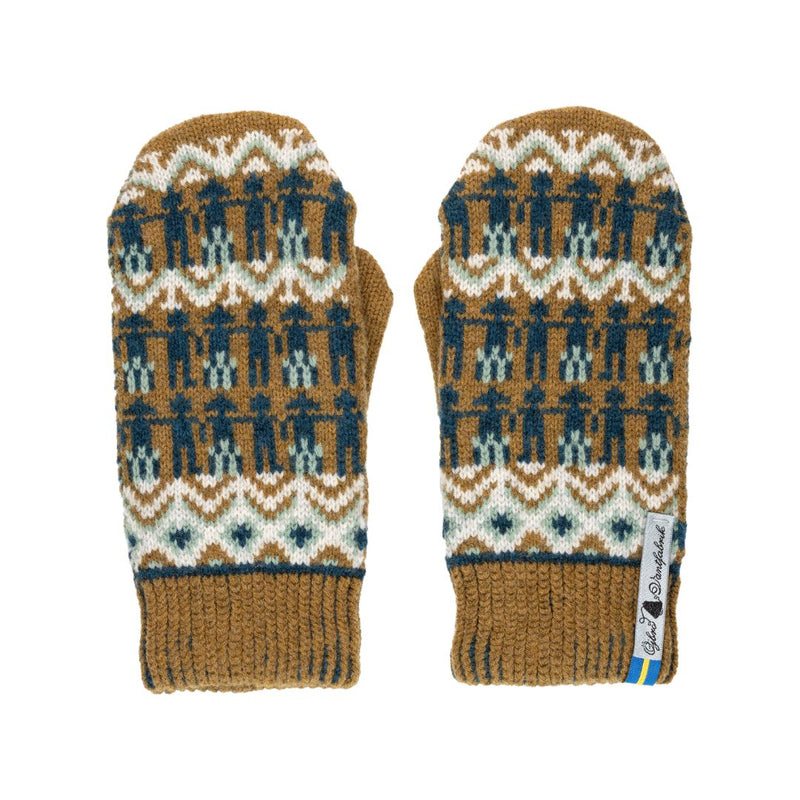 Koren Pattern Swedish Mittens Double Merino Ojbro Vantfabrik