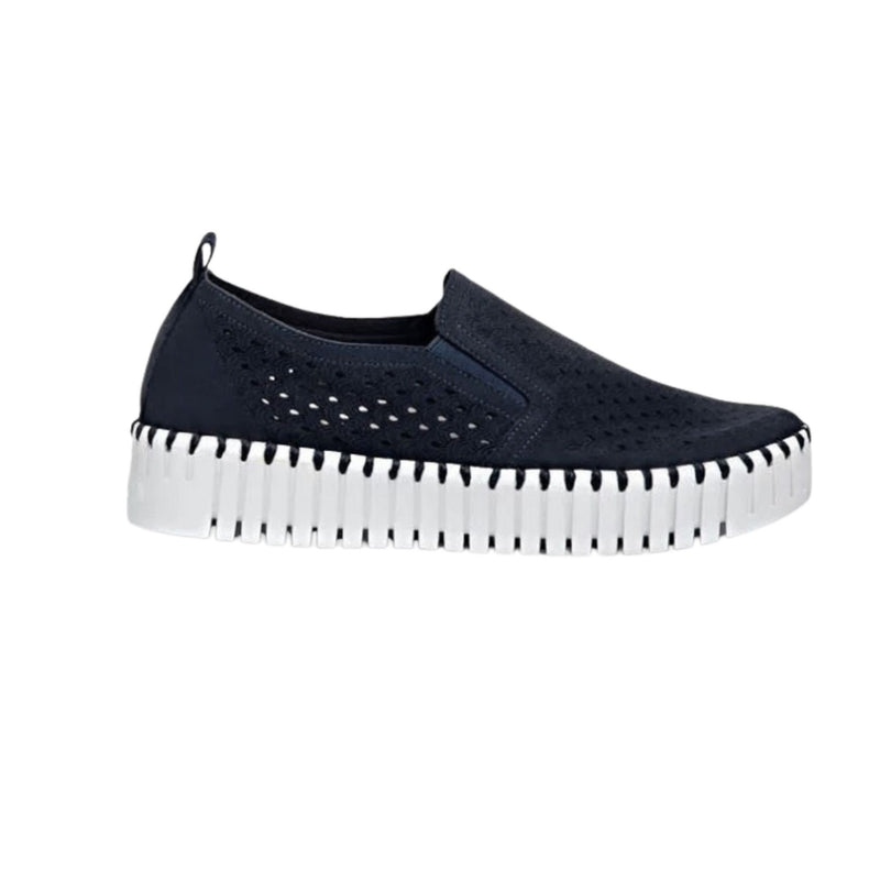 Tulip Platform Loafer Shoe - Dark Indigo