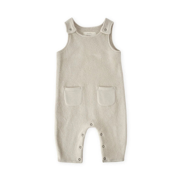 Teddy Fleece Overalls - Stone