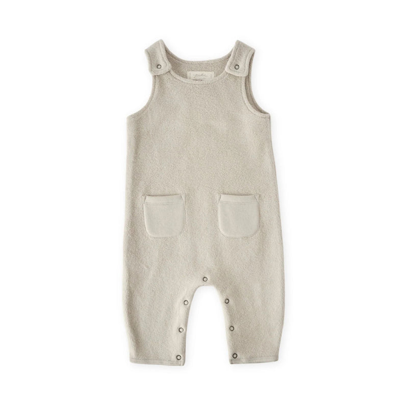 Teddy Fleece Overalls - Stone