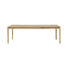 Varnished Oak Bok Extendable Dining Table