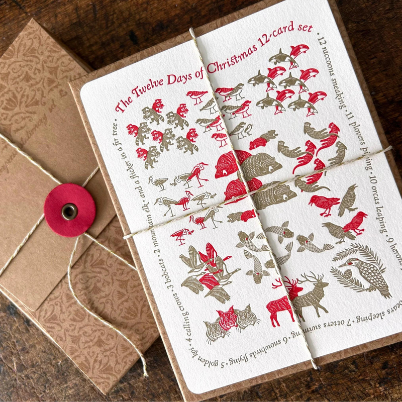 Button-String Box of 12 Days of Christmas