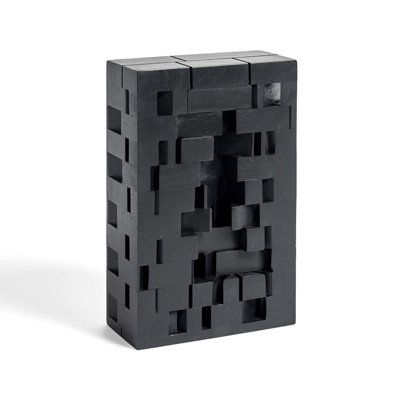 Black Urban House object - mahogany - varnished