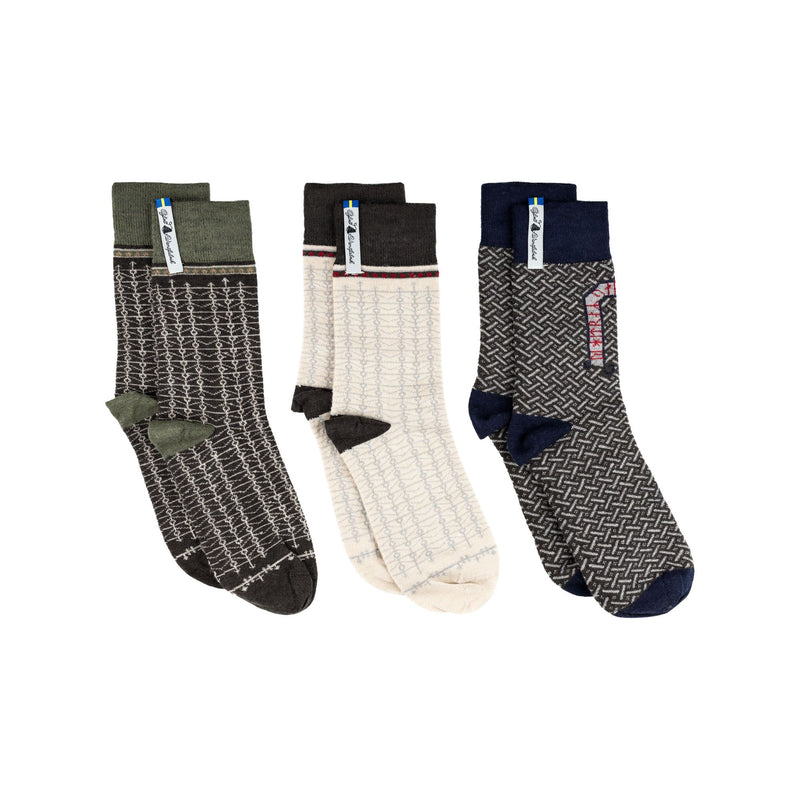 High Ankle Merino Socks, Kenny Set, Ojbro Vantfabrik, - 3 Pack
