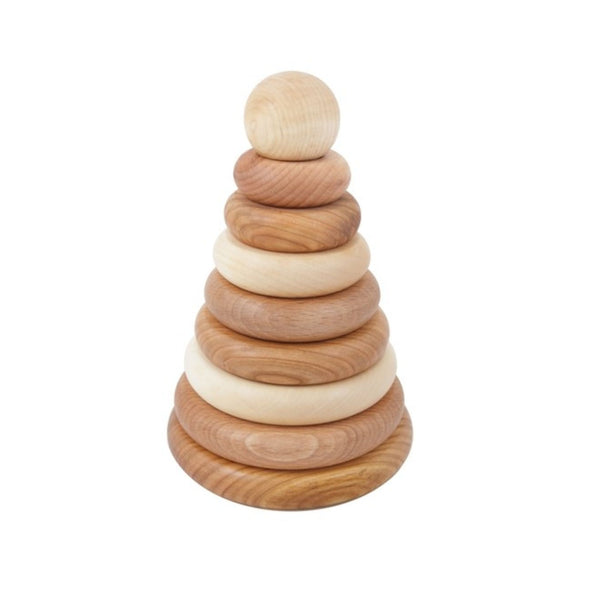 Wooden Natural Stacker -Round