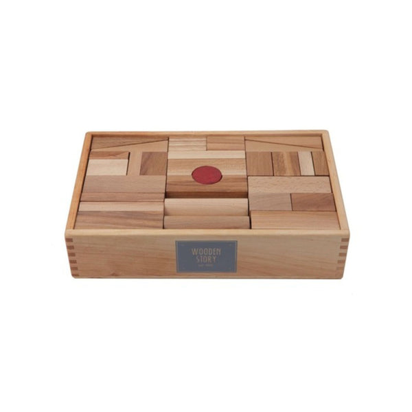 Wooden Natural Blocks in Tray