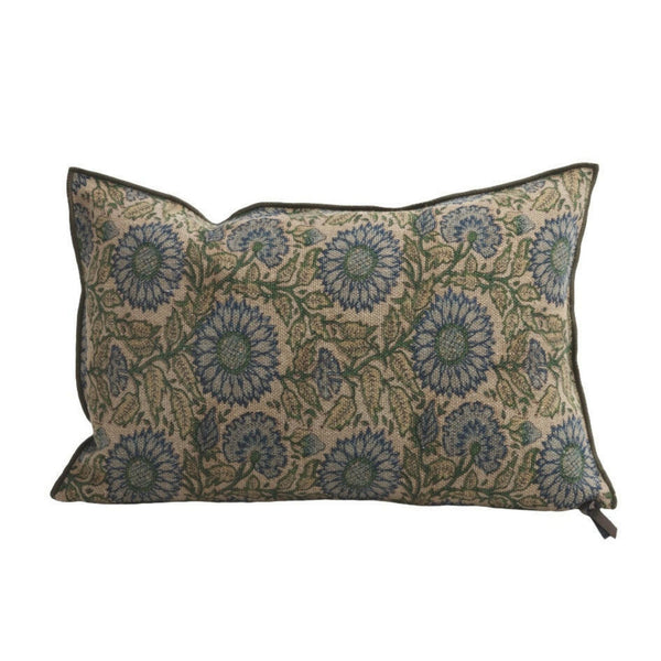 Printed Wabi Sabi Linen Pillow - 16x24" - Les Tournesols Nuage