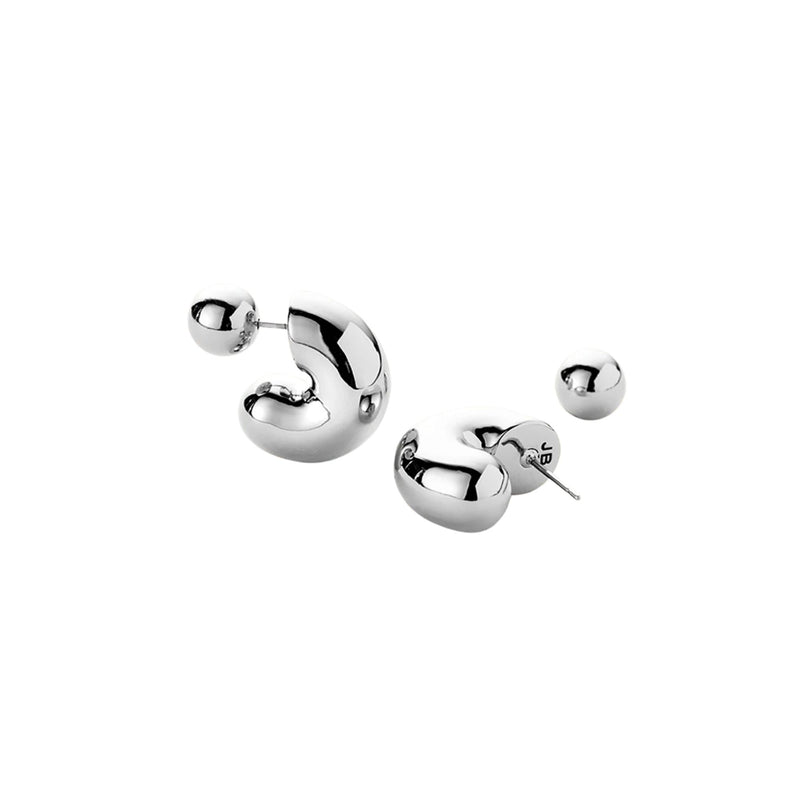 Tome Hoops - Silver -Medium - Jenny Bird