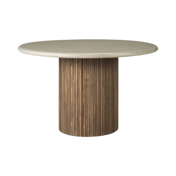 Roller Max Outdoor Dining Table -varnished concrete - light grey