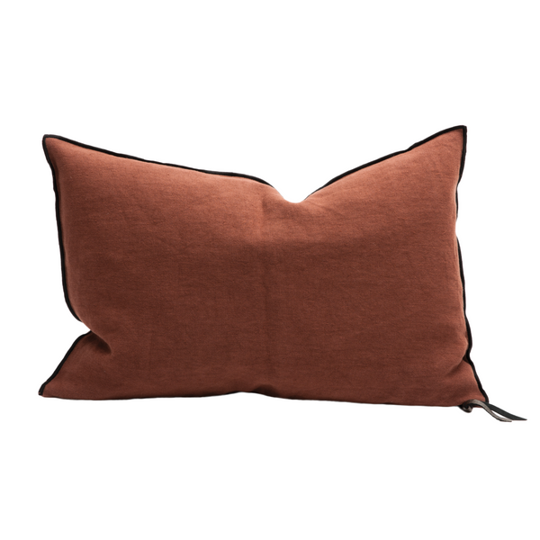 Stone Washed Linen Pillow - 16x24" - Argile