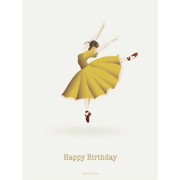 Happy Birthday Ballerina - greeting card