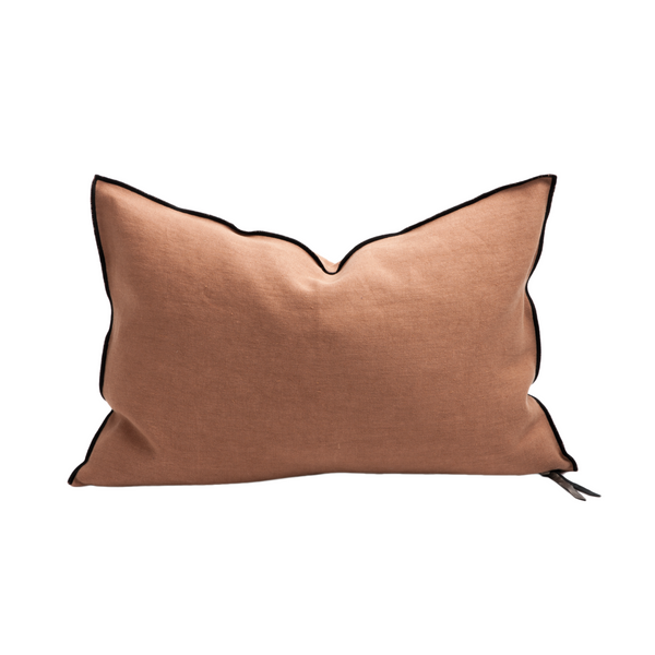 Stone Washed Linen Pillow - 16x24" - Terracotta
