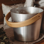 Aluminum Sauna Bucket With Handle