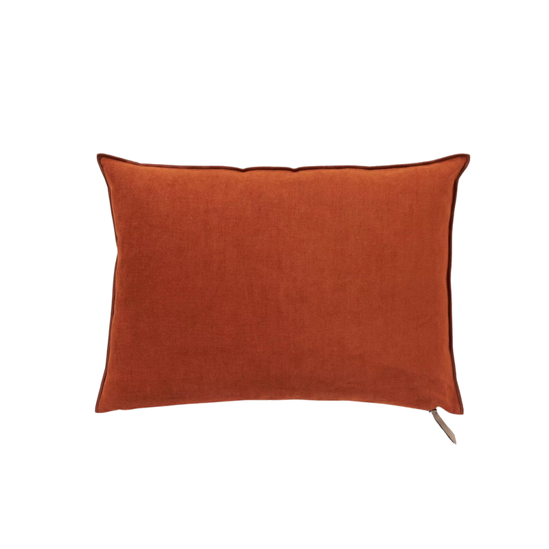 Soft Washed Chenille Pillow - 16x24" - Rouille