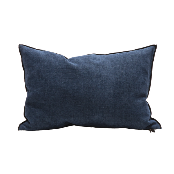 Soft Washed Chenille Pillow - 16x24" - Indigo