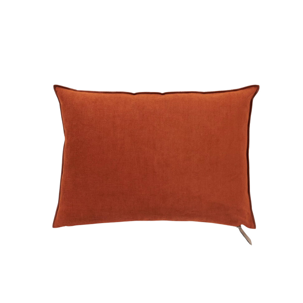 Soft Washed Chenille Pillow - 12x20" - Rouille