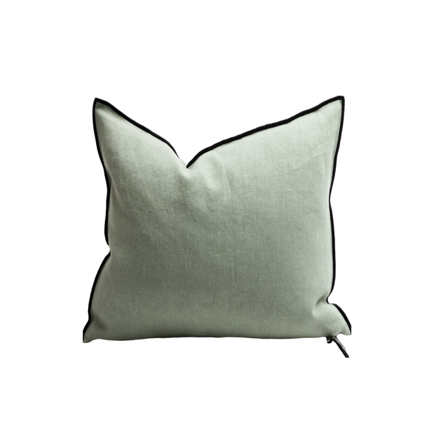 Stone Washed Linen Pillow - 20x20" - Sauge