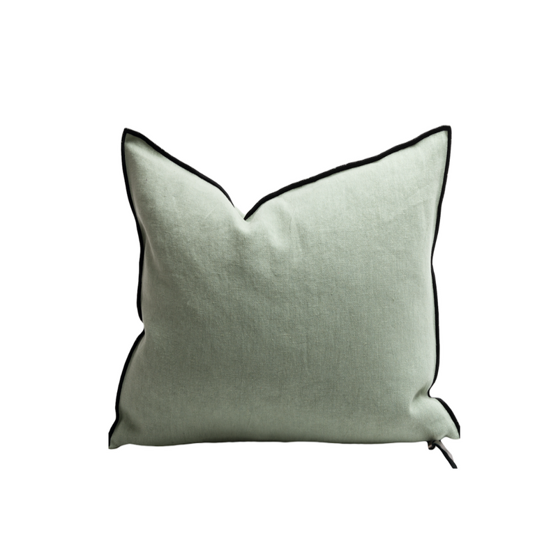 Stone Washed Linen Pillow - 26x26" - Sauge