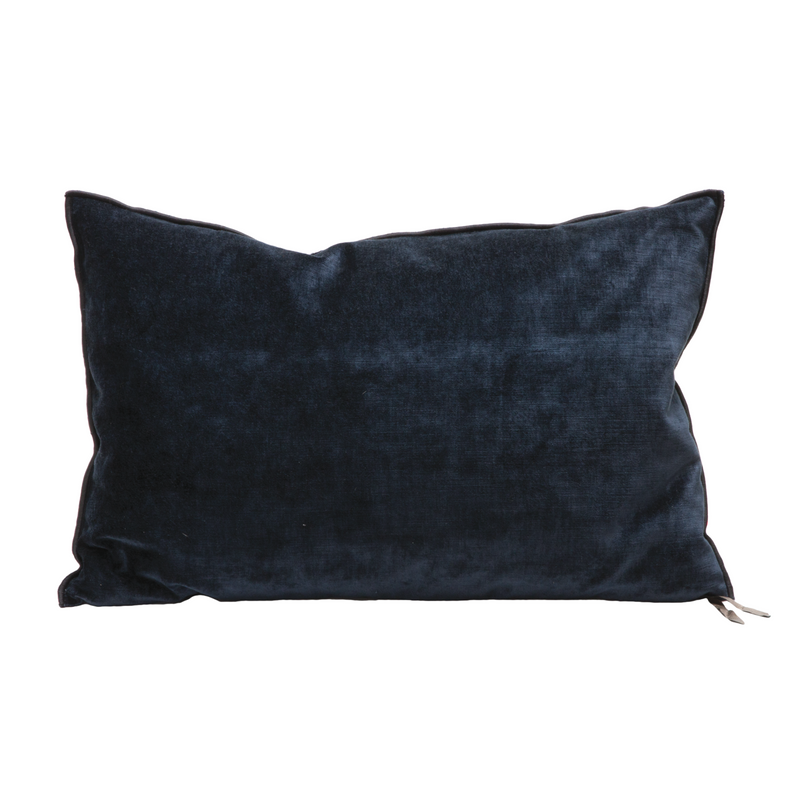 Royal Velvet Pillow - 16x24" - Bleu Nuit