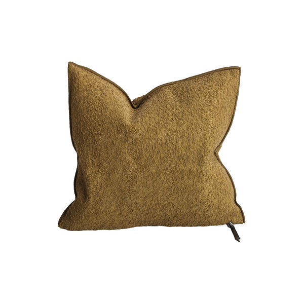 Canvas Wooly Pillow - 20x20" - Ocre