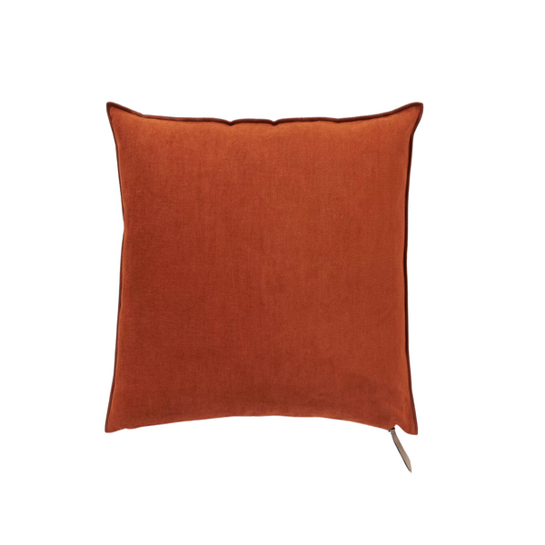 Soft Washed Chenille Pillow - 20x20" - Rouille