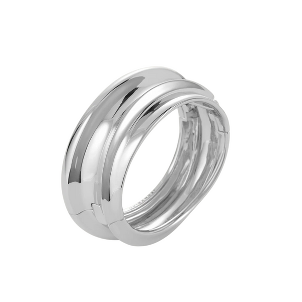 Mega Lennon Bangle Silver - Jenny Bird