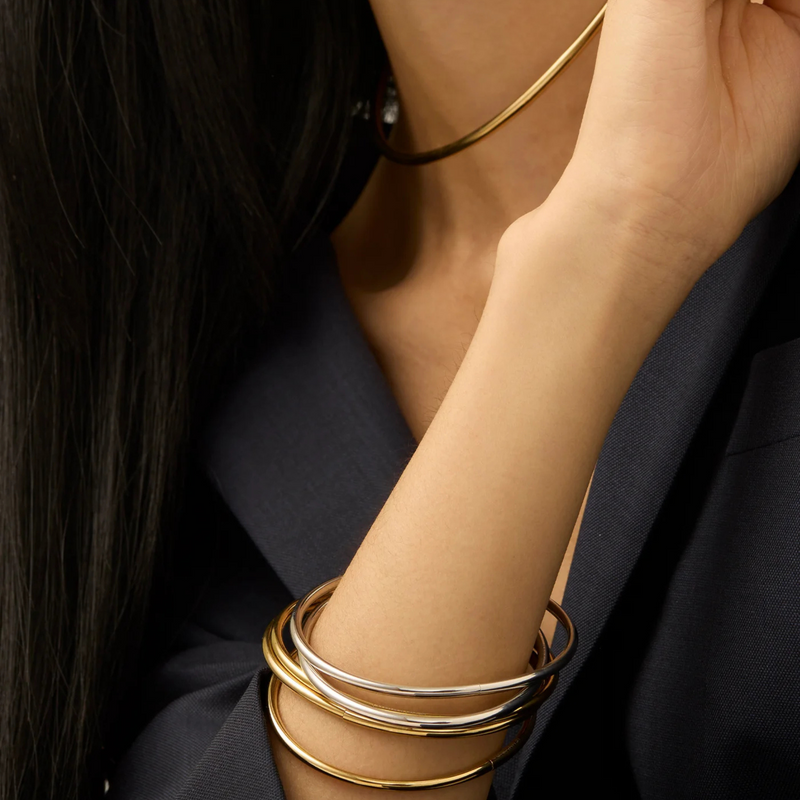 Dane Bangle Set Of 5 Two-Tone- Jenny Bird
