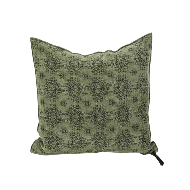 Stone Washed Jacquard - 20x20" - Kilim Kaki