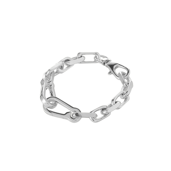 Padlock Heart Chain Bracelet Silver - Jenny Bird