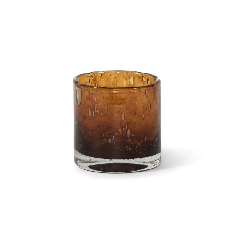 Cylindrical Votive Candle Holder - Cognac