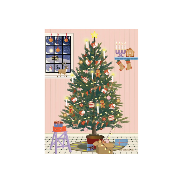 Glowing Christmas Tree - mini card / gift tag (Copy)