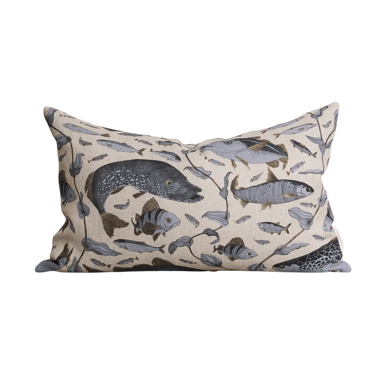 HavsLiv - ÄlvBlå Linen Cushion - 16"x26"