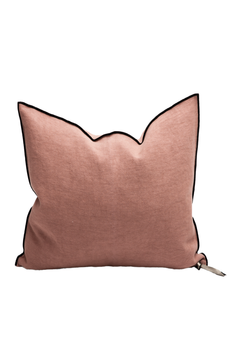 Stone Washed Linen Pillow - 20x20" - Bois de Rose