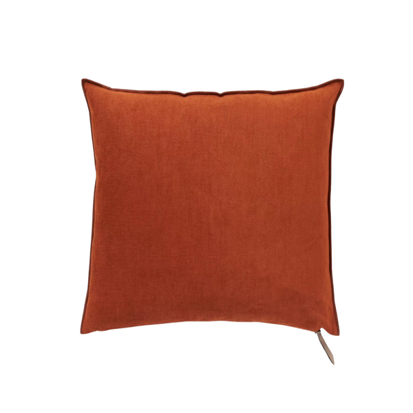 Soft Washed Chenille Pillow - 26x26" - Rouille