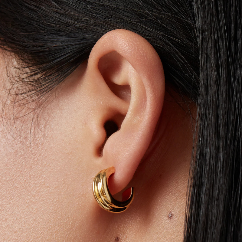 Mini Lennon Hoops Gold- Jenny Bird