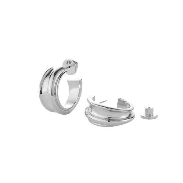 Lennon Hoops Silver- Jenny Bird