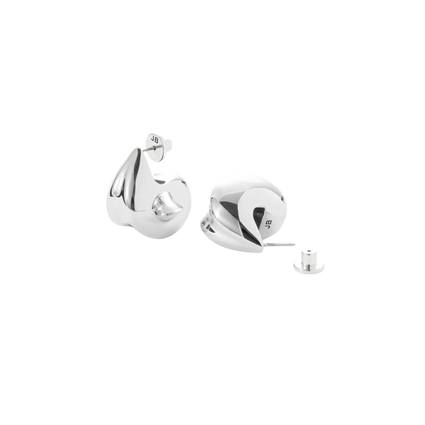Nouveaux Puff Earrings Silver - Jenny Bird